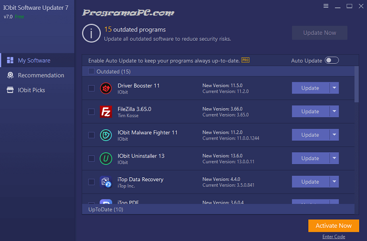 IObit Software Updater Pro Descarga gratis