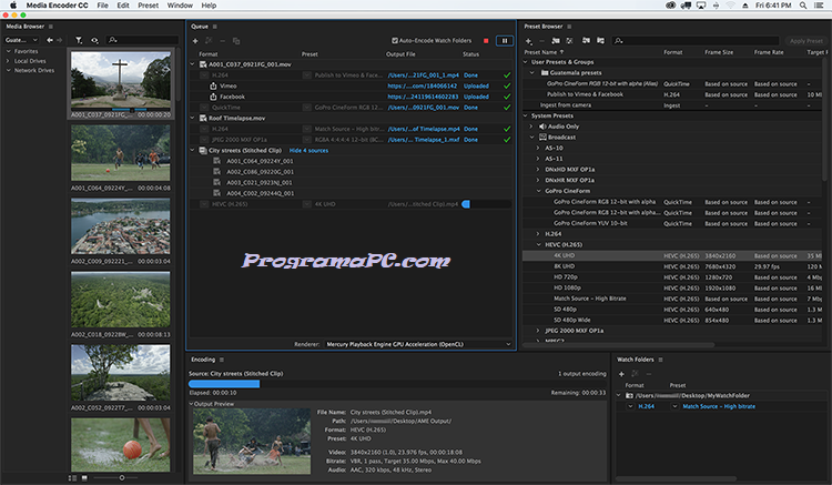 Adobe Media Encoder Descarga gratuita