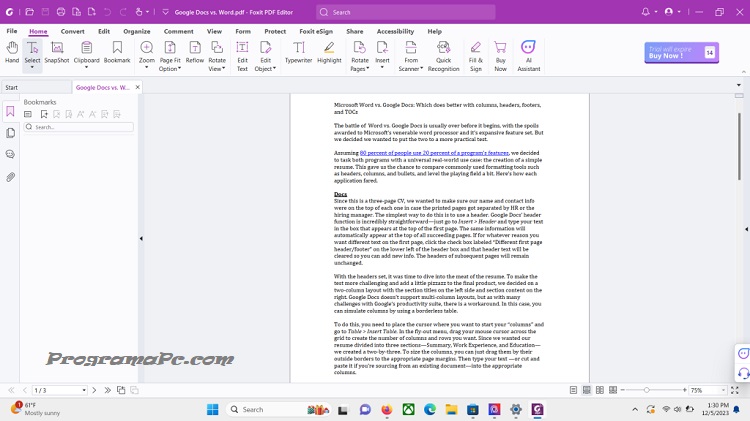 Descargar Foxit PDF Editor Pro Para Windows